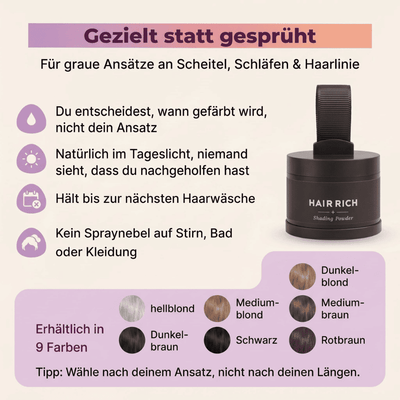 Hair Rich™ - 30 Sekunden Ansatz-Reset für graue Ansätze