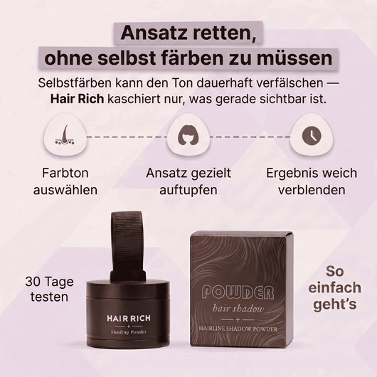 Hair Rich™ - 30 Sekunden Ansatz-Reset für graue Ansätze