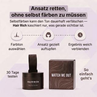 Hair Rich™ - 30 Sekunden Ansatz-Reset für graue Ansätze